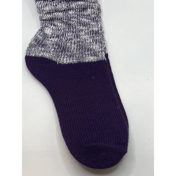 MEMOI Women's Purple-Gray Colorblock Knit Pull-On Over The Knee Socks SZ OS - Picture 5 of 9